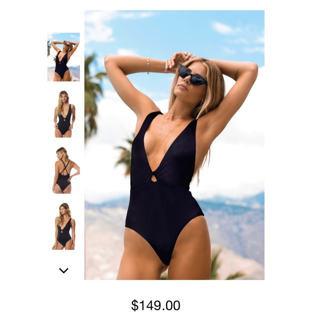 Tori Praver Beverly black one piece sz: mrs